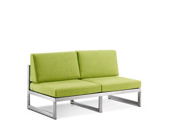 Rubin Banc de lounge 2 places acier inoxydable