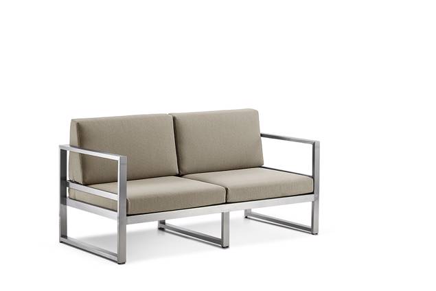 Rubin Banc de lounge 2 places acier inoxydable