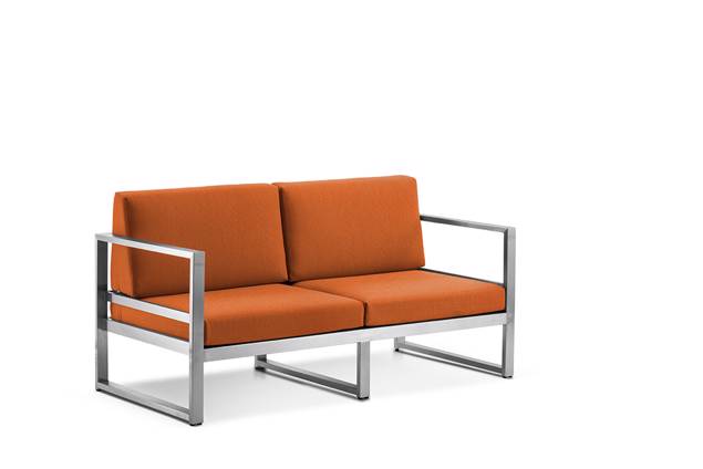 Rubin Banc de lounge 2 places acier inoxydable