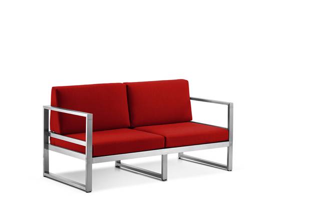 Rubin Banc de lounge 2 places acier inoxydable