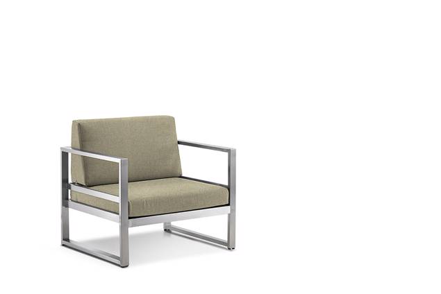 Rubin Loungesessel Edelstahl