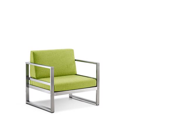 Rubin Fauteuil lounge acier inoxydable