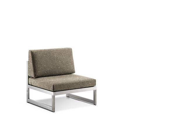 Rubin Loungesessel Edelstahl
