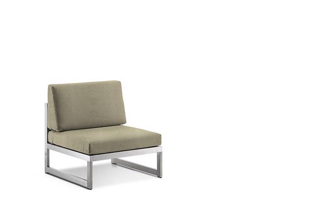 Rubin Loungesessel Edelstahl