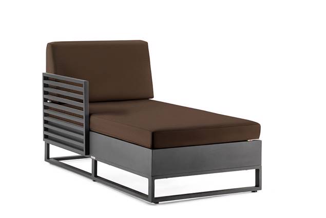 Miami Chaise Longue rechts Aluminium