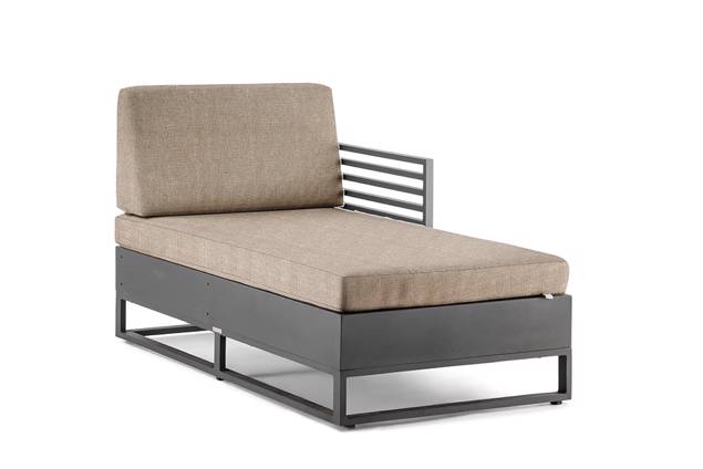 Miami Chaise longue gauche aluminium