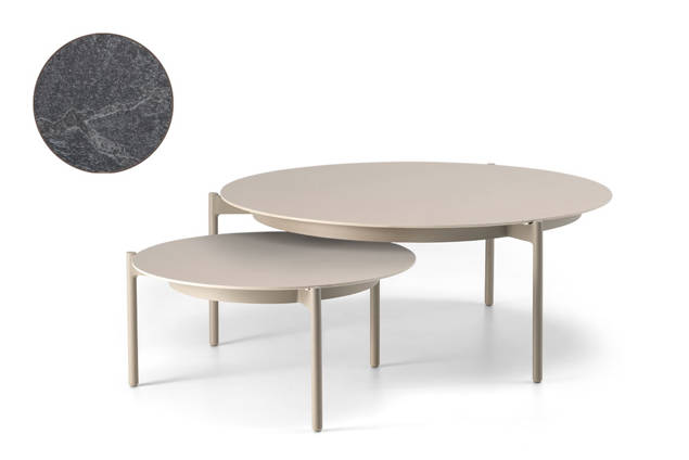 Taormina Loungetisch Set Aluminium Ø 60/90 cm