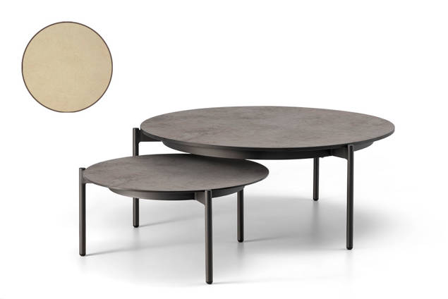 Taormina Set de table de salon aluminium Ø 60/90 cm