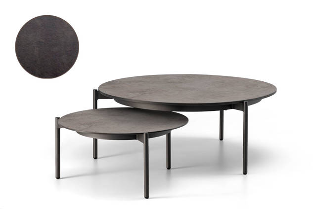 Taormina Loungetisch Set Aluminium Ø 60/90 cm