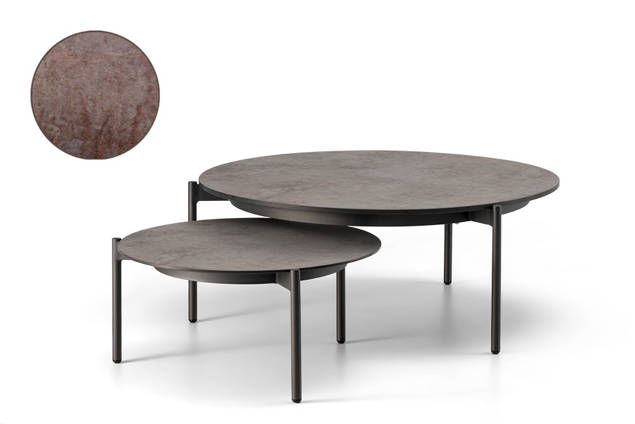 Taormina Loungetisch Set Aluminium Ø 60/90 cm