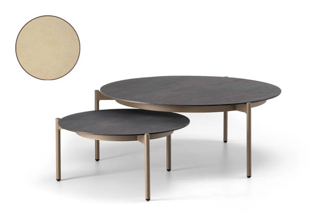 Taormina Loungetisch Set Aluminium Ø 60/90 cm