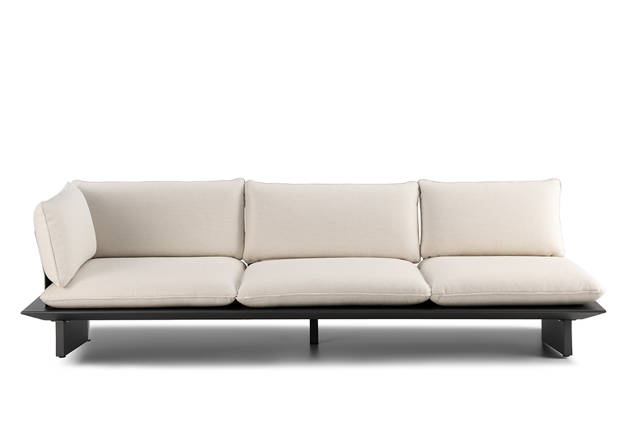 Manhattan 3er Loungebank Aluminium
