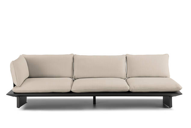 Manhattan 3er Loungebank Aluminium