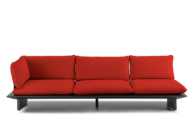 Manhattan 3er Loungebank Aluminium