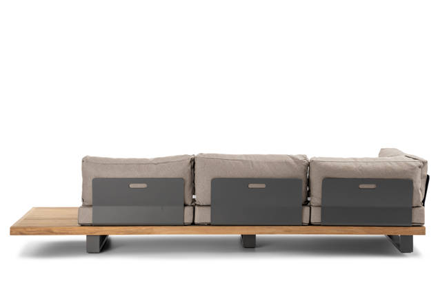 Amalfi 3er Loungebank Ecke Aluminium 2