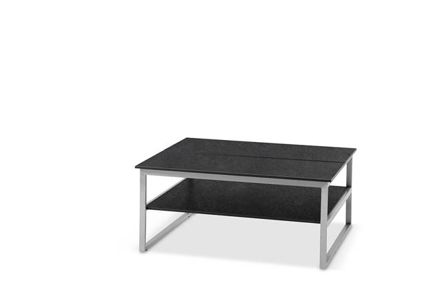 Miami Table de salon acier inoxydable 96x85 cm