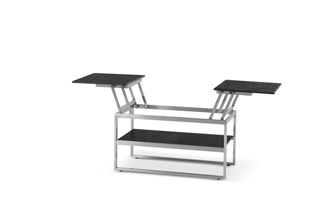 Miami Loungetisch Edelstahl 47x85 cm 2