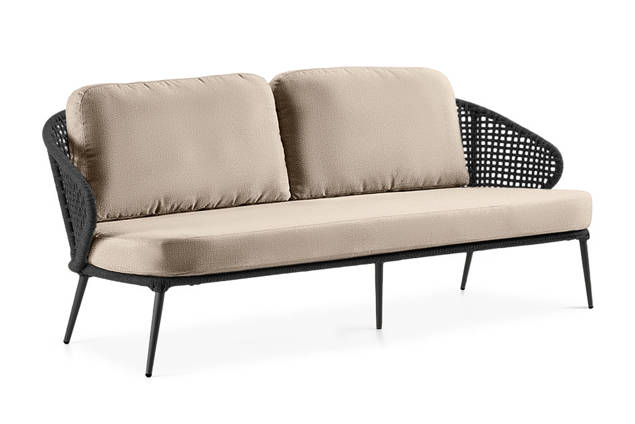 Ravenna 3er Loungebank Aluminium