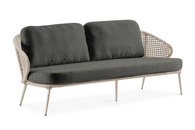 Ravenna 3er Loungebank Aluminium