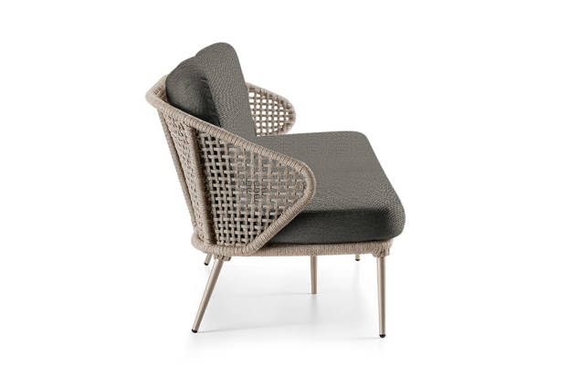 Ravenna 3er Loungebank Aluminium 1