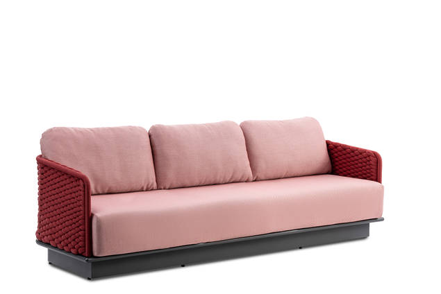 Messina Banc lounge 3 places aluminium