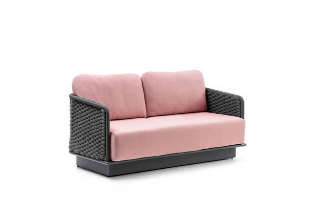 Messina Banc lounge 2 places aluminium