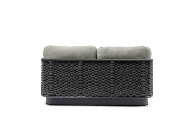 Messina Banc lounge 2 places aluminium 3