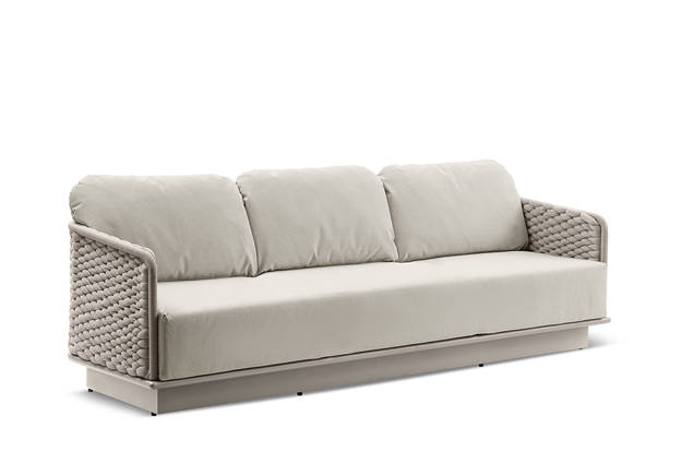 Messina Banc lounge 3 places aluminium