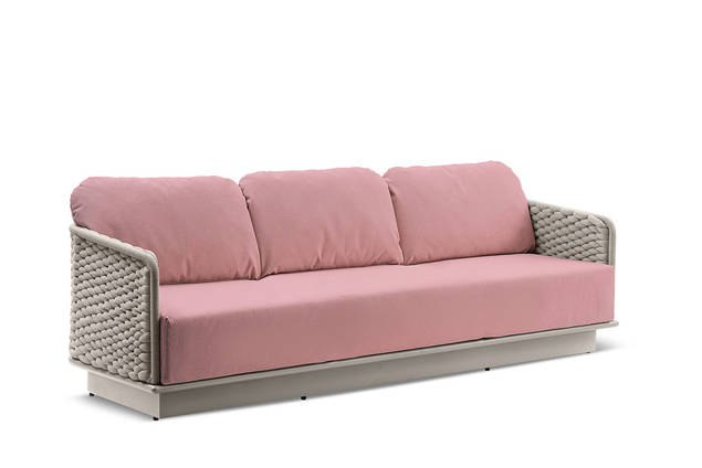Messina Banc lounge 3 places aluminium