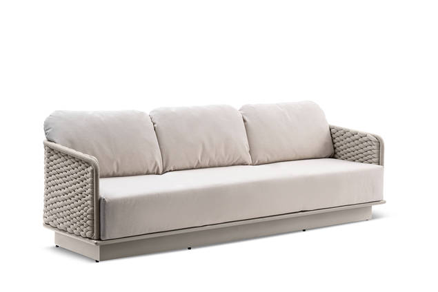 Messina Banc lounge 3 places aluminium