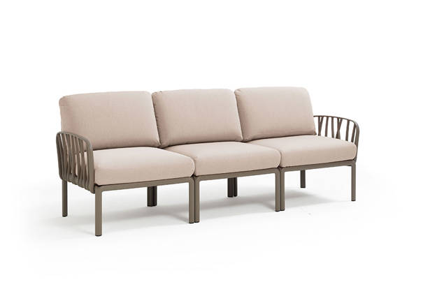 Komodo 3er Loungebank Kunststoff