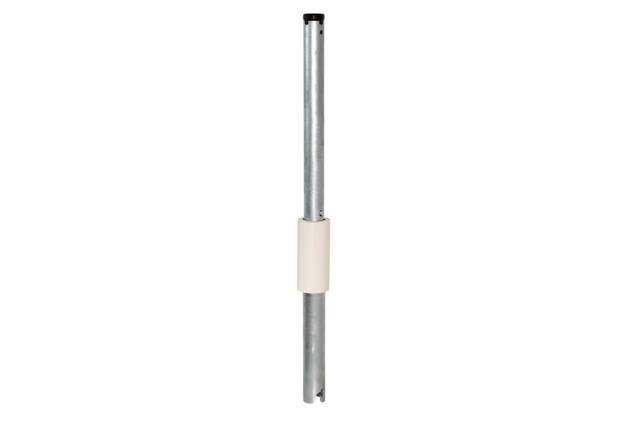 Tube de raccord BT, intégré, Ø40/37 mm, acier galvanisé à chaud, cache blanc mat inclus