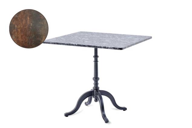 Nostalgie Table de jardin fonte d'acier 100x100 cm