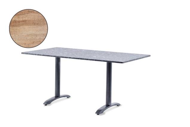 Modern Gartentisch Stahlguss 120x80 cm