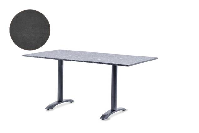 Modern Gartentisch Stahlguss 140x80 cm