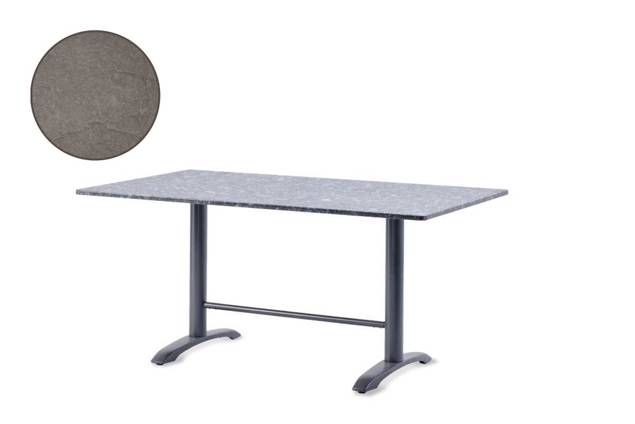 Modern Table de jardin fonte d'acier 120x70 cm