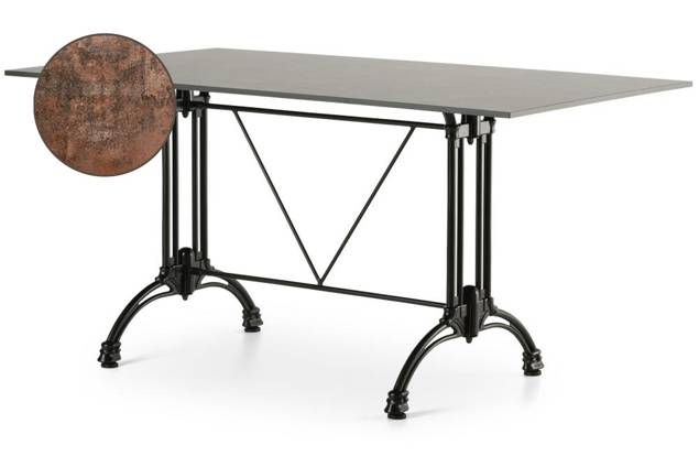 Titanic Table de jardin aluminium 130x80 cm