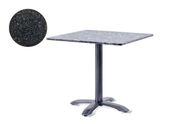 Modern Gartentisch Stahlguss 90x90 cm