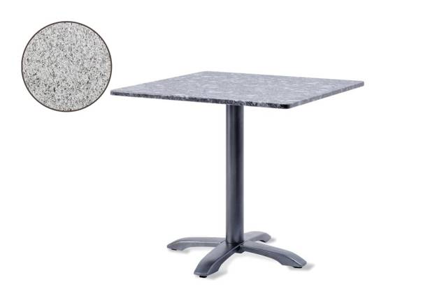 Modern Gartentisch Stahlguss 80x80 cm