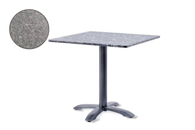 Modern Gartentisch Stahlguss 100x100 cm