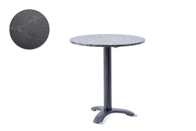 Modern Gartentisch rund Stahlguss Ø 70 cm