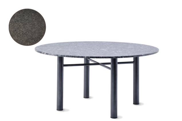 Modern Table de jardin ronde fonte d'acier Ø 170 cm