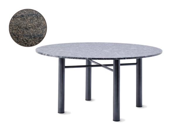 Modern Gartentisch rund Stahlguss Ø 150 cm