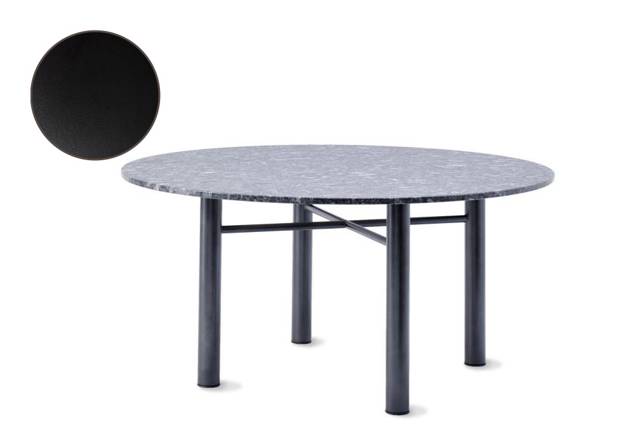 Modern Table de jardin ronde fonte d'acier Ø 160 cm