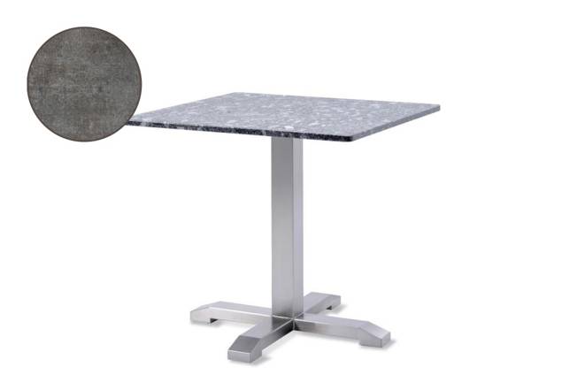 Amsterdam Table de jardin acier inoxydable 80x80 cm