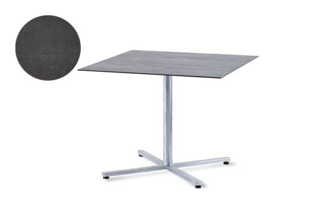 Stockholm Table de jardin pliante acier 90x90 cm