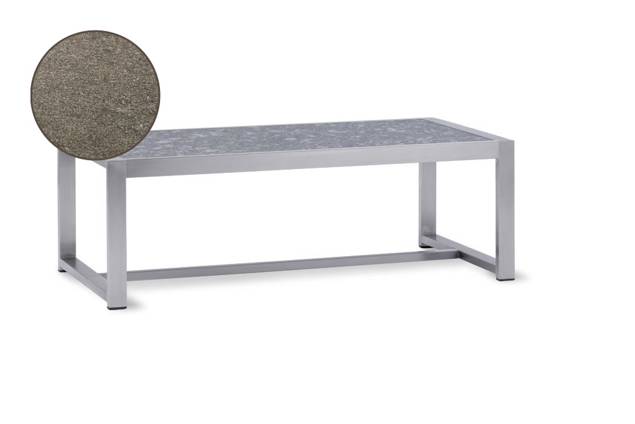 Rubin Loungetisch Edelstahl 55x110 cm