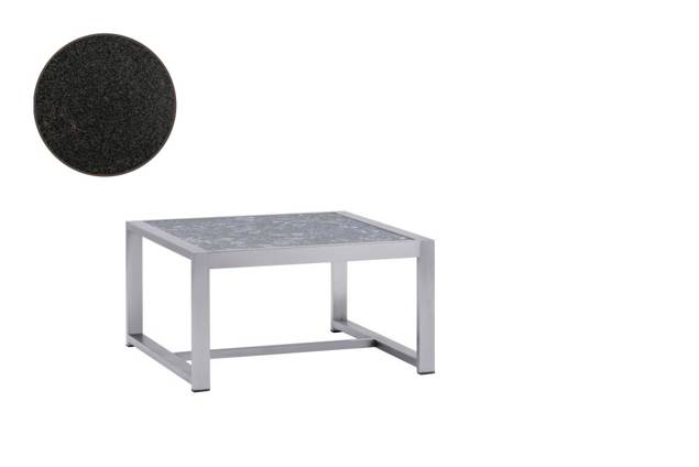Rubin Loungetisch Edelstahl 76x76 cm
