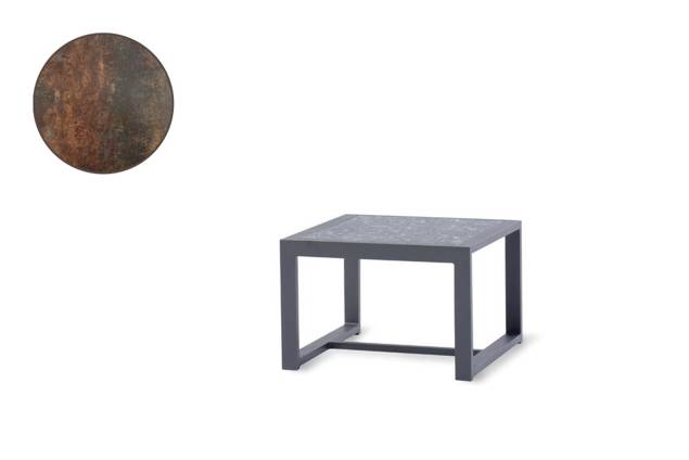 Rubin Loungetisch Aluminium 60x60 cm