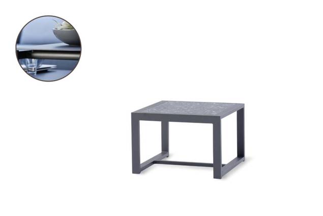 Rubin Loungetisch Aluminium 60x60 cm
